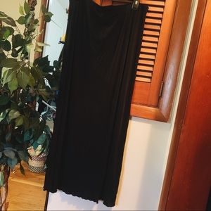 stretchy black maxi skirt